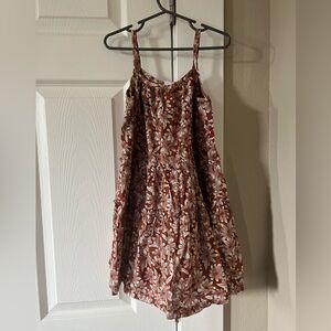Gap kids Orange/Brown floral spring dress. Size small. Great condition